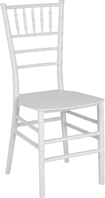 White color Resin Stacking chiavari tiffany chair