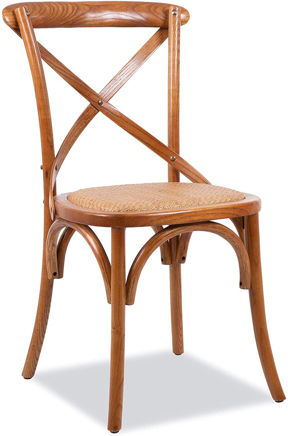 Antique Rustic Stackable Cross Back Chair X Back Farm Chair