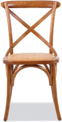 Antique Rustic Stackable Cross Back Chair X Back Farm Chair