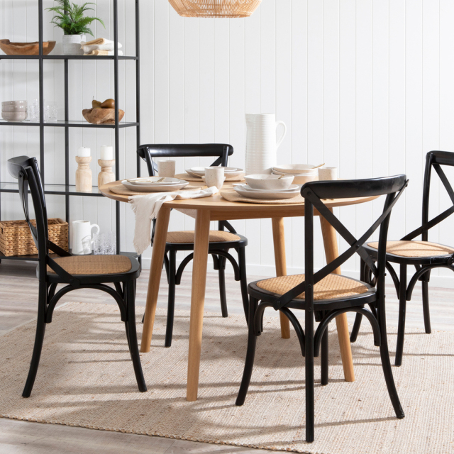 Stackable Antique Wood Wedding Banquet Cross X Back Dining Chairs