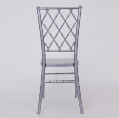 Silver color cross back chair Diamond back chair Chiavari Chair for Event, Rental or Dining Room