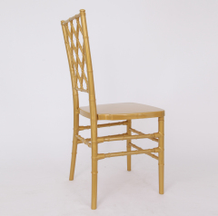 gold color cross back Diamond back chair Chiavari Chair for Event, Rental or Dining Room