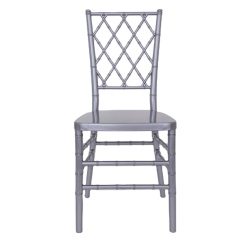 Silver color cross back chair Diamond back chair Chiavari Chair for Event, Rental or Dining Room