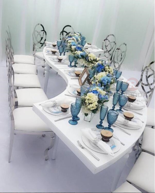 Gold Stainless Steel Flower Back Design Back Flowers Decoration Dining Chair for Wedding Banquet