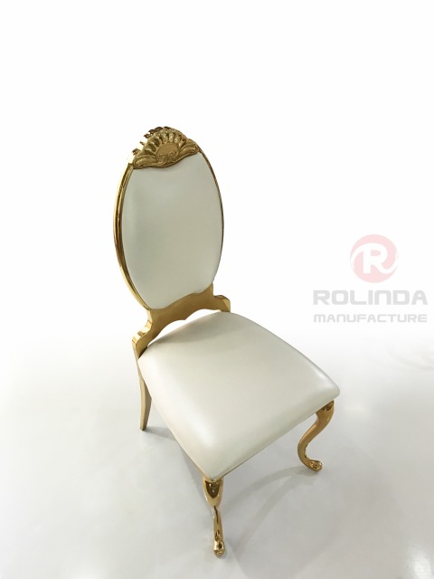 Stainless steel stackable chair, metal frame, wedding dining decoration chair