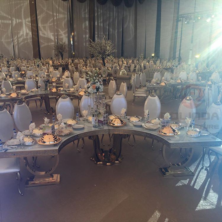 Stainless steel stackable chair, metal frame, wedding dining decoration chair