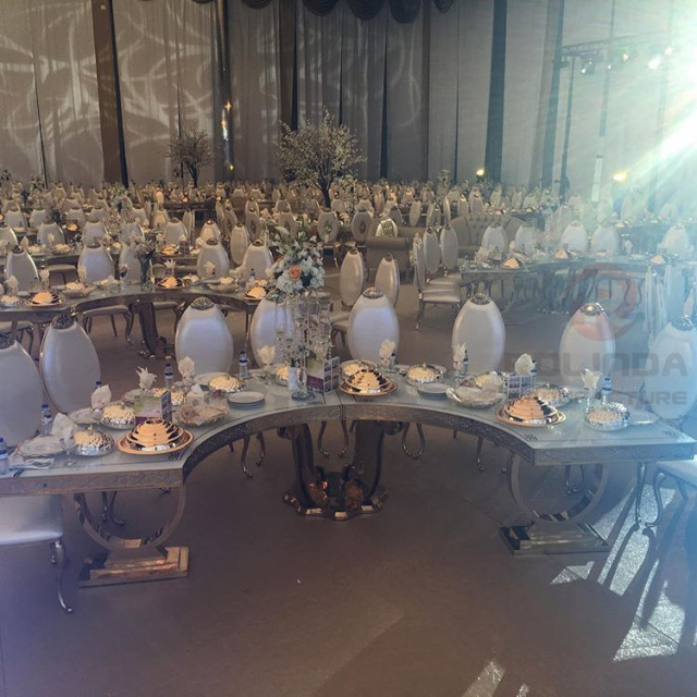 Stainless steel stackable chair, metal frame, wedding dining decoration chair