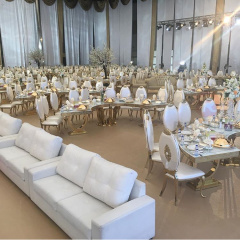 Stainless steel stackable chair, metal frame, wedding dining decoration chair