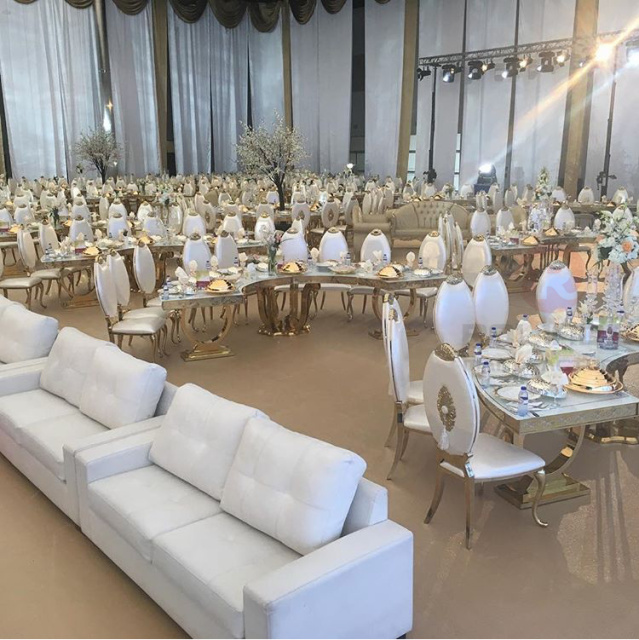 Stainless steel stackable chair, metal frame, wedding dining decoration chair