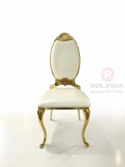 Stainless steel stackable chair, metal frame, wedding dining decoration chair