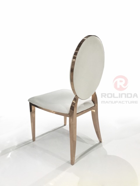 Stainless steel modern design hotel banquet event wedding oval backrest chair
