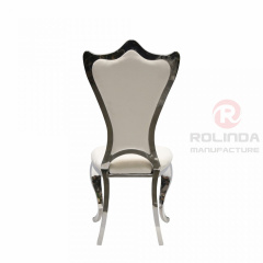 Dinner Chair Leather White High Back Chair Gold Dining Chair
