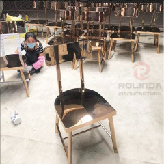 Gold Stainless Steel Seats with Sense of Technology and Minimalist Style, Popular European Style Chairs