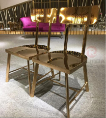 Gold Stainless Steel Seats with Sense of Technology and Minimalist Style, Popular European Style Chairs