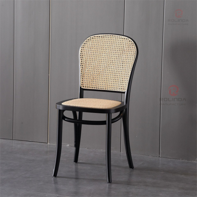 Square rattan back chair