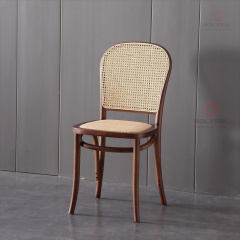Square rattan back chair