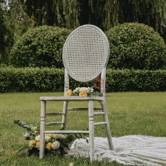 Rattan chair with oval back