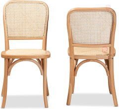 Square rattan back chair