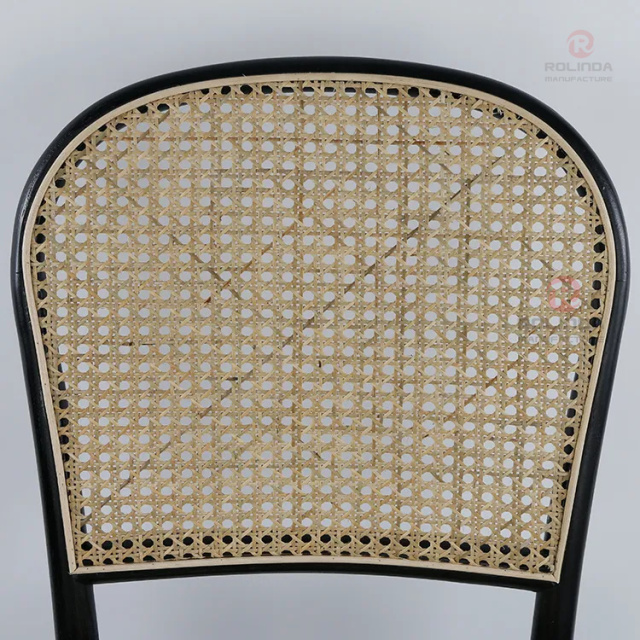 Square rattan back chair