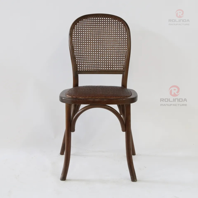Square rattan back chair