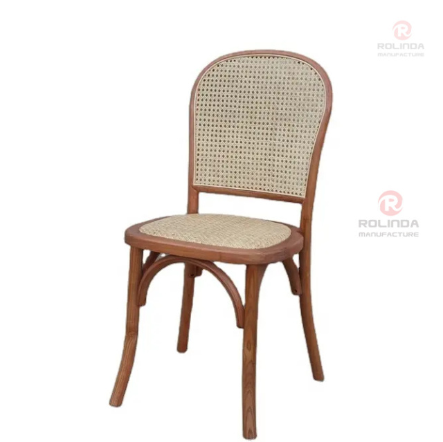 Square rattan back chair