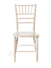 Washed white stackable Wedding Event wooden Chiavari chair