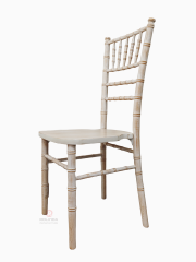 Washed white stackable Wedding Event wooden Chiavari chair