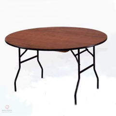 The original wood colored party banquet dining room is collapsible and customizable plywood round table