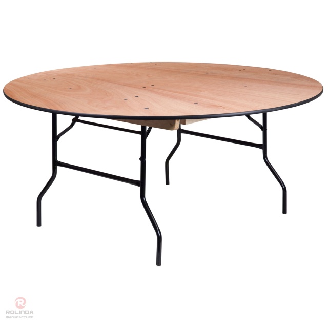 The original wood colored party banquet dining room is collapsible and customizable plywood round table