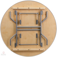 The original wood colored party banquet dining room is collapsible and customizable plywood round table