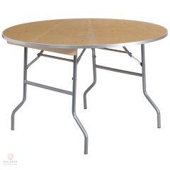 The original wood colored party banquet dining room is collapsible and customizable plywood round table