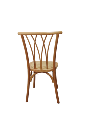 Original wood color solid wood frame rattan chair