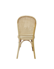 Original wood color tavern solid wood frame rattan chair