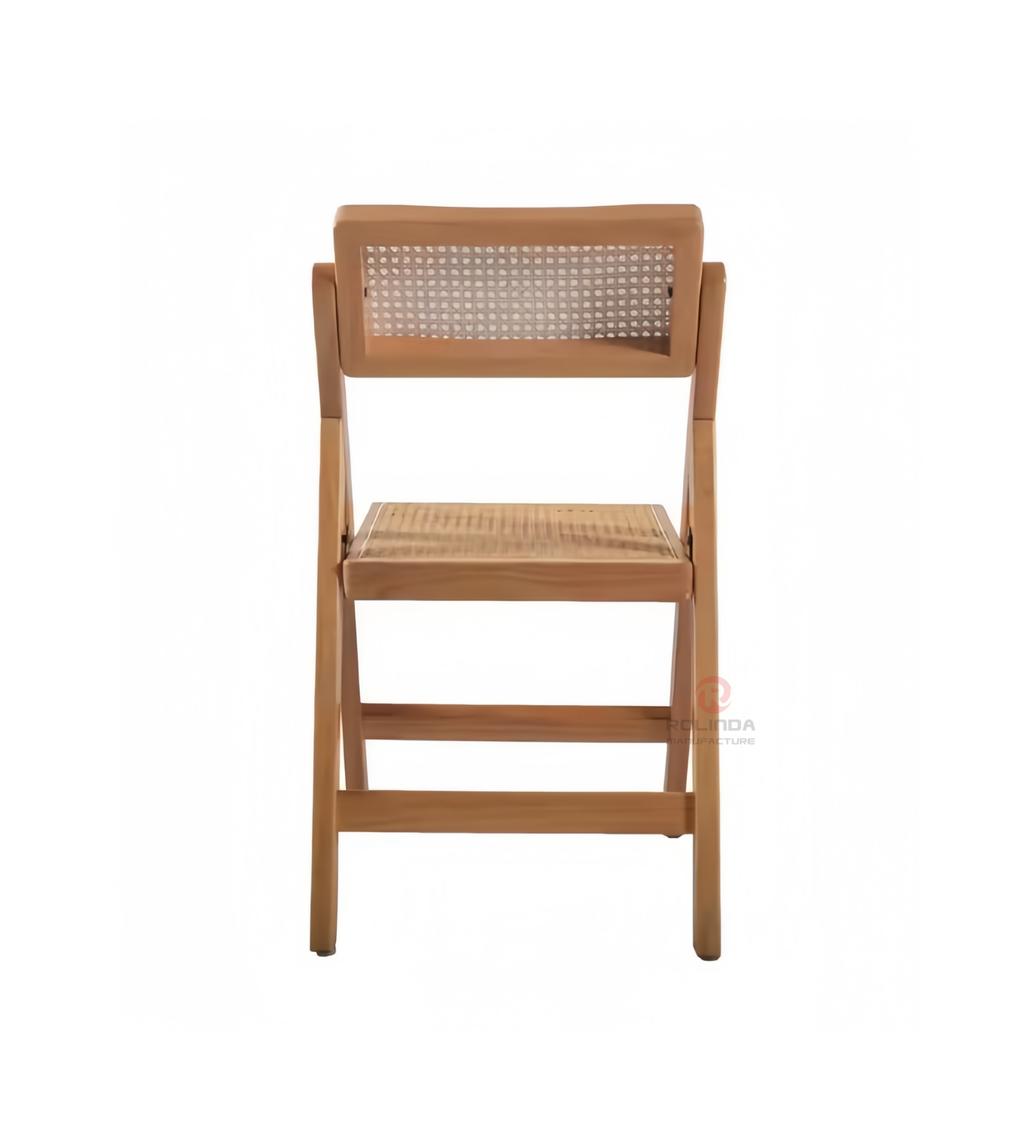 Original wood color solid wood frame garden living room outdoor wedding folding rattan chairs