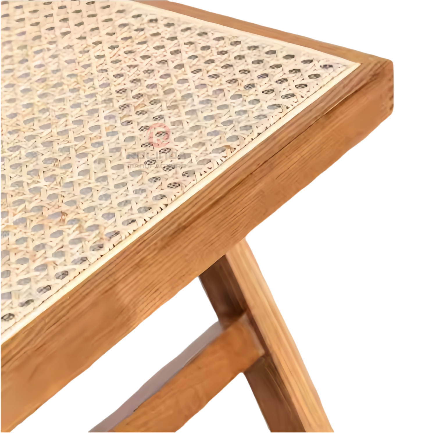 Original wood color solid wood frame garden living room outdoor wedding folding rattan chairs