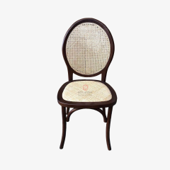 Black solid wood frame beach resort Cafe Tavern rattan chairs