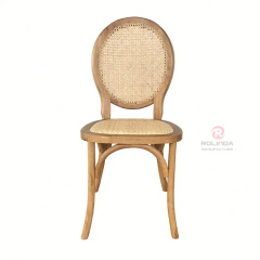 Black solid wood frame beach resort Cafe Tavern rattan chairs