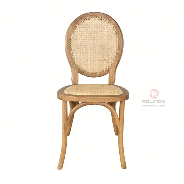 Black solid wood frame beach resort Cafe Tavern rattan chairs