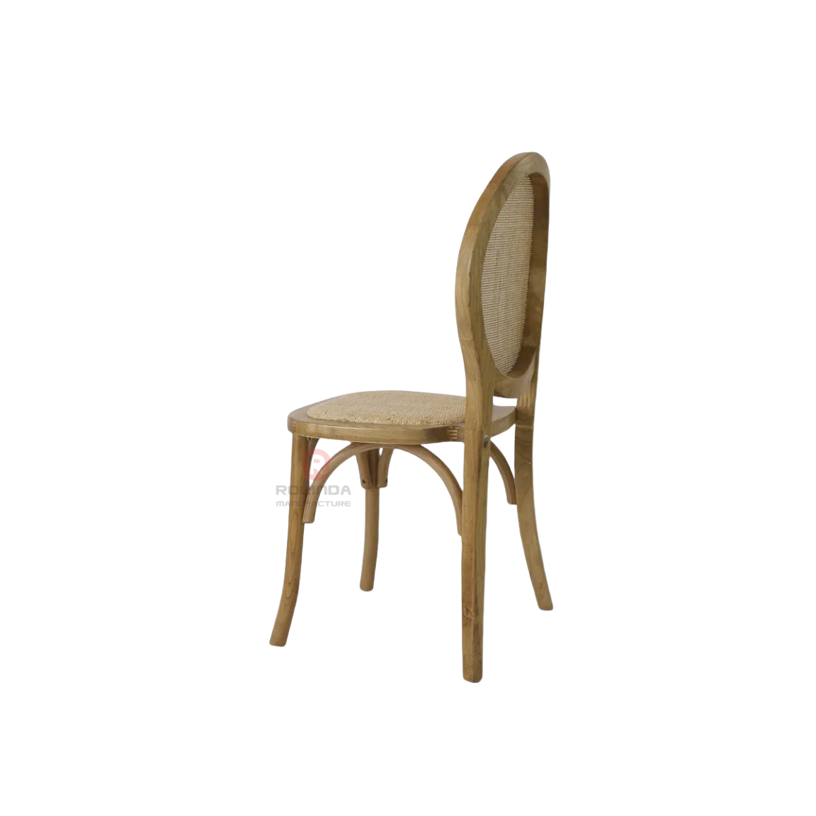 Dark brown solid wood frame wedding beach garden restaurant chairs rattan chairs