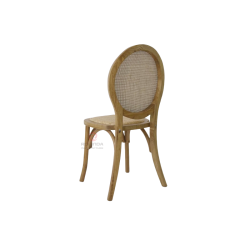 Dark brown solid wood frame wedding beach garden restaurant chairs rattan chairs