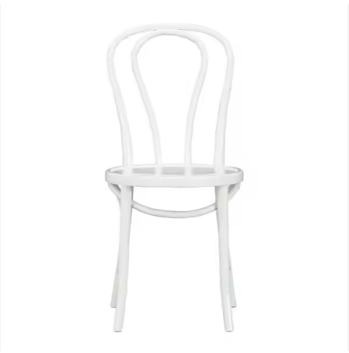 White Hotel Restaurant Living Room Garden chair Stackable solid wood thonet chair