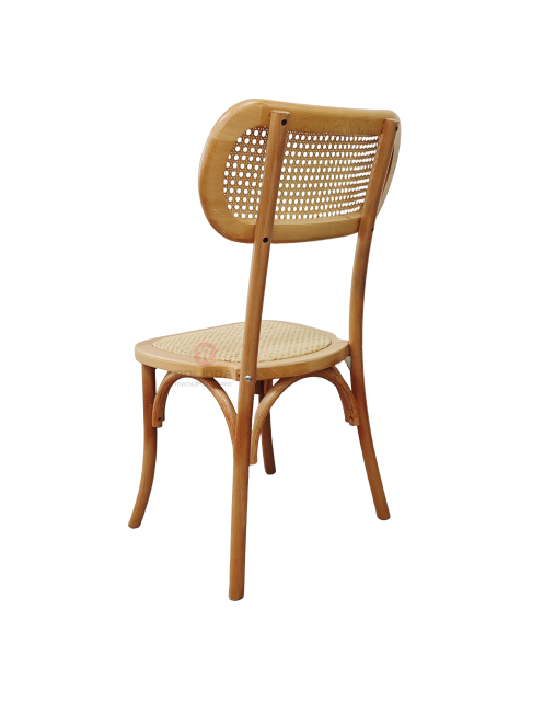 Original wood wedding dining room with chair rattan oval back woven chair