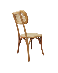 Original wood wedding dining room with chair rattan oval back woven chair