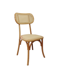 Original wood wedding dining room with chair rattan oval back woven chair