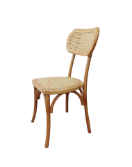 Original wood wedding dining room with chair rattan oval back woven chair