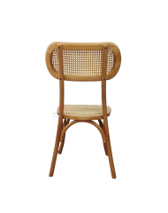 Original wood wedding dining room with chair rattan oval back woven chair