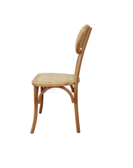 Original wood wedding dining room with chair rattan oval back woven chair