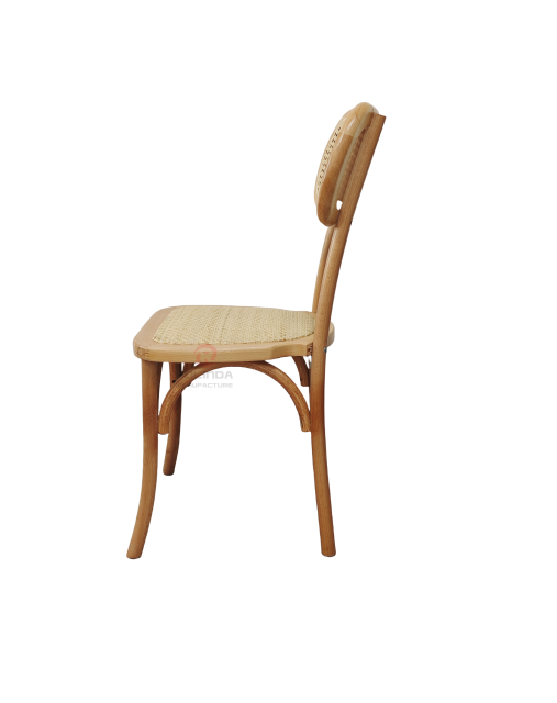 Original wood wedding dining room with chair rattan oval back woven chair