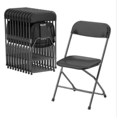 Black outdoor garden Office space School Beach chairs HDPE folding chairs