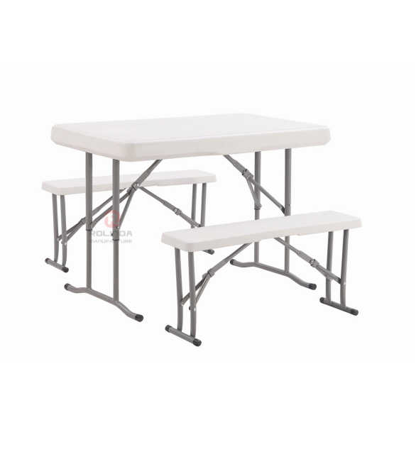 White plastic table Restaurant Camping outdoor durable HDPE folding table
